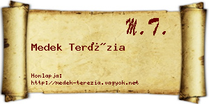Medek Terézia névjegykártya